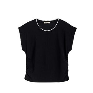 Madewell Side-Cinch Muscle Tee in Jet Black